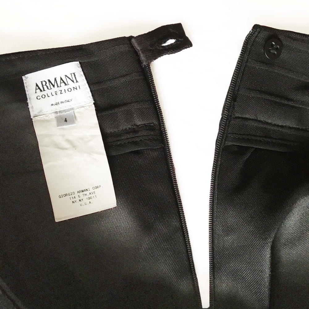 ARMANI COLLEZIONI Black Pinstripe Pencil Skirt - Picture 3 of 9